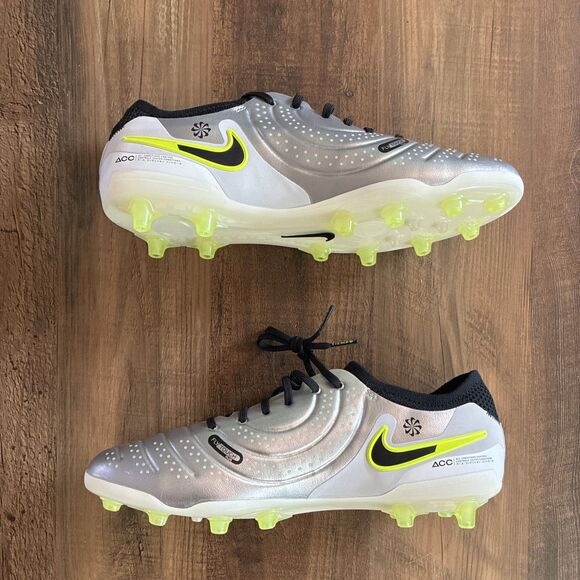 Nike Tiempo Legend 10 Elite AG Pro Men Size 8.5 Soccer Cleats Silver HF4378-002